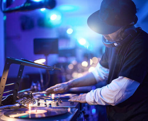 Mature men spend saturday night at DJ